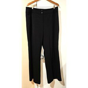 Jones New York Platinum Stretch Wide-Leg Pants Women Sz 16 Black Business Career